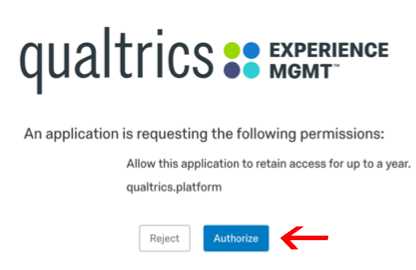 Authorize Qualtrics